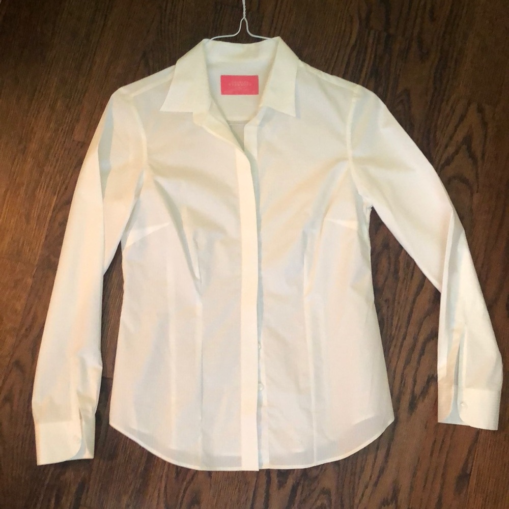 Crisp white, women’s dress shirt